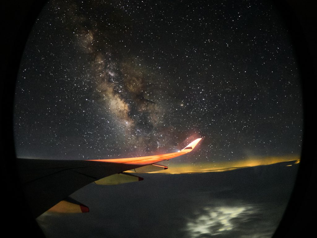 Photographing the Milky Way from 37,000 ft